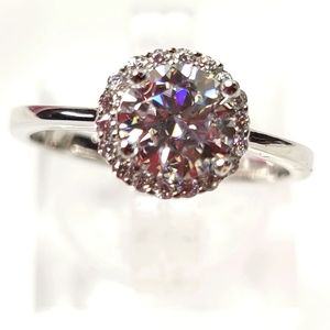 Moissanite Halo Ring